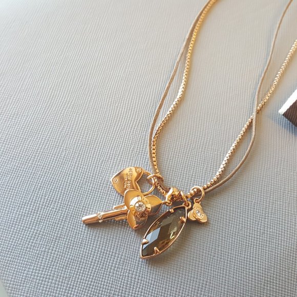 Brand New RARE Henri Bendel Rose Gold Necklace with Charms Pendants - Picture 8 of 11